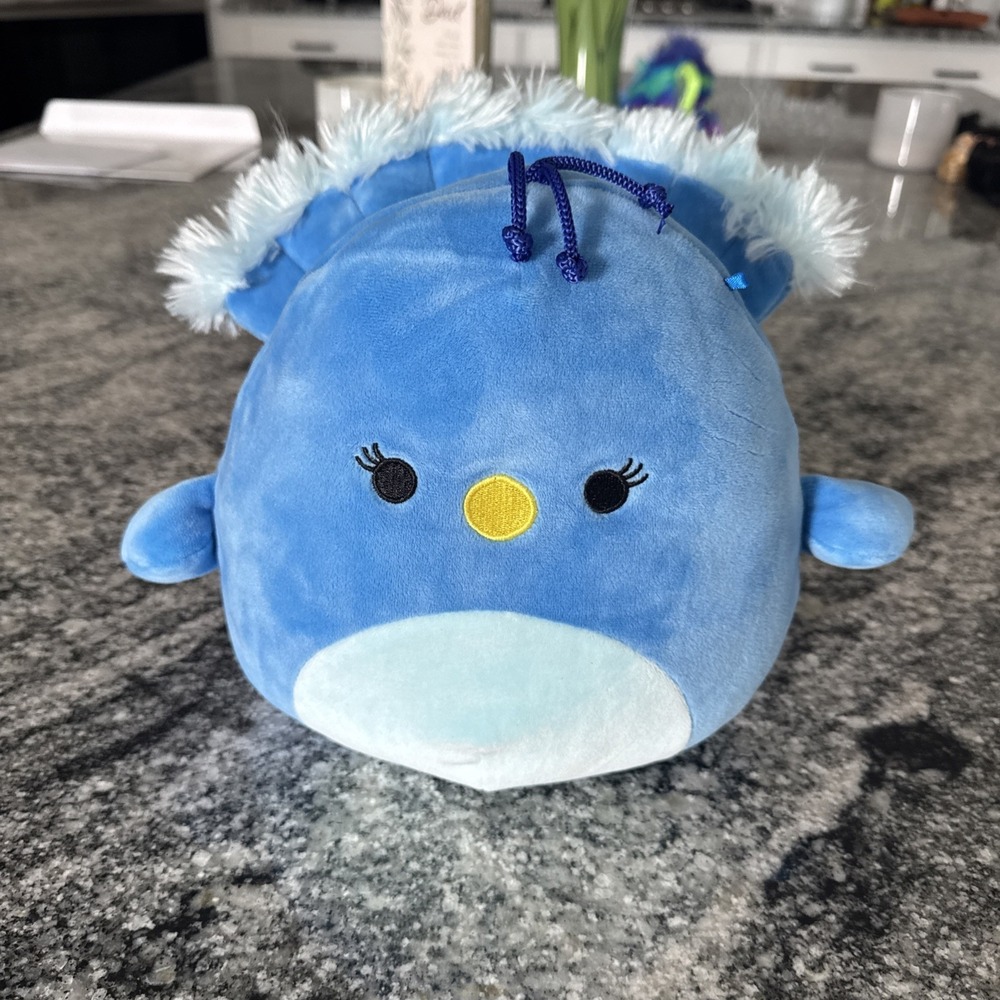 Squishmallow 8" Priscilla Peacock Royal Blue Soft Plush Very Clean